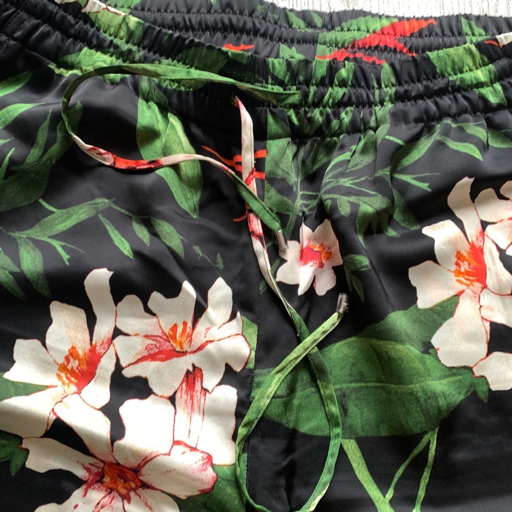 Lauren Ralph Lauren Womens MultiColor Floral Satin‎ Charmeuse Wide-Leg Pant - Picture 5 of 10